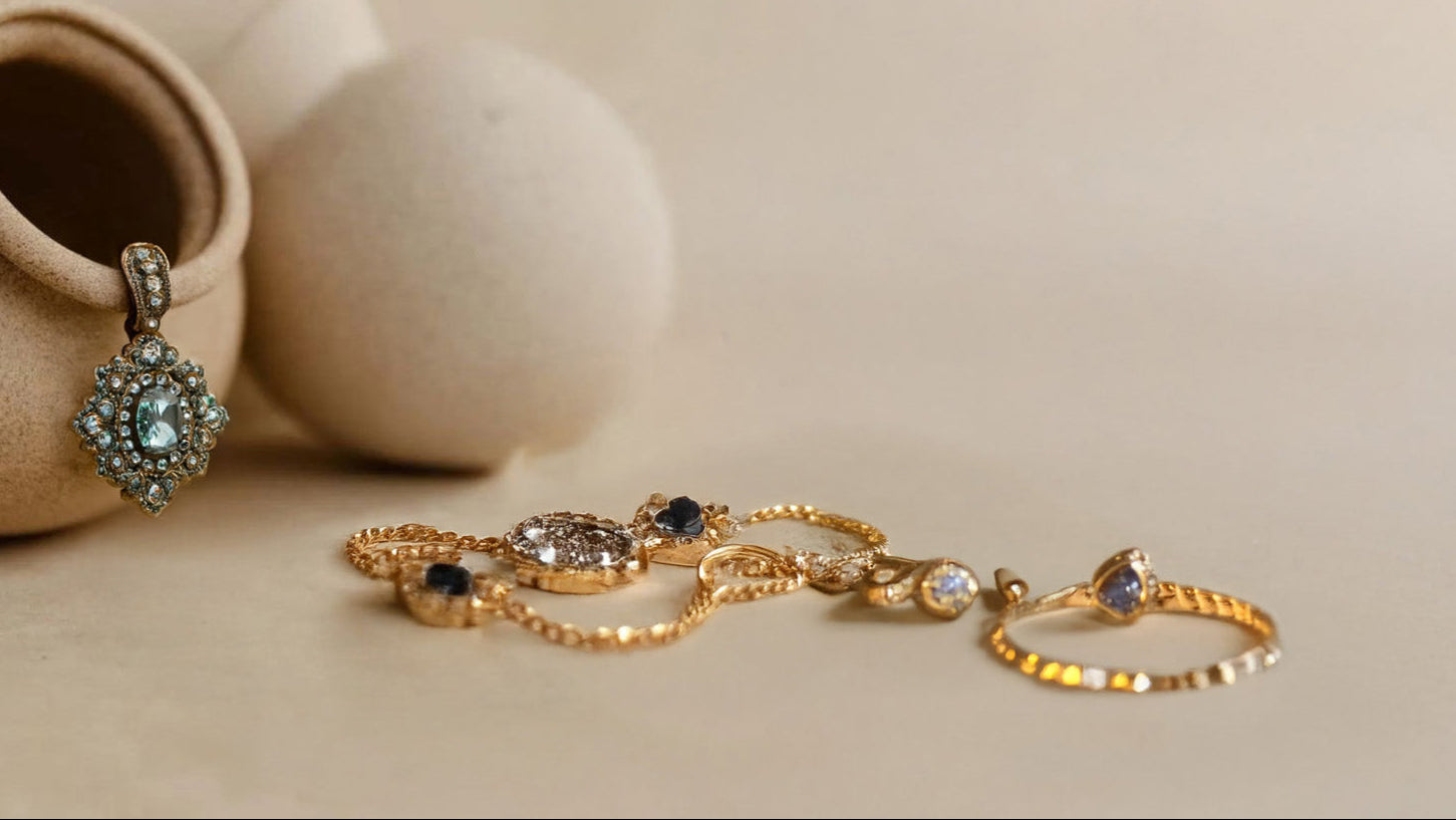Collection bagues anciennes diamants rubis - Achat bijoux vintage Côte d'Azur